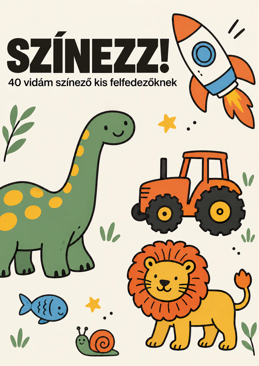 SZÍNEZZ! – 40 vegyes színező: a csomag borítója